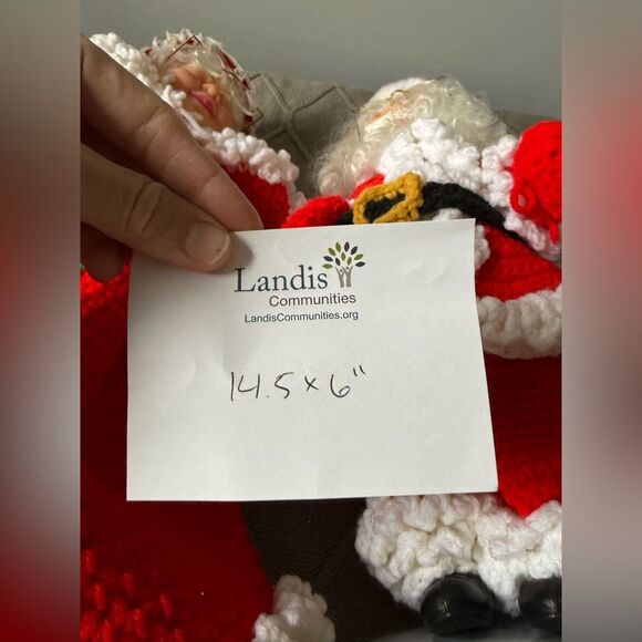 VTG Santa Mrs. Claus Crochet Dolls Festive Christmas Cheery Retro Vintage Red - Picture 9 of 9